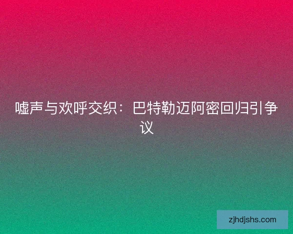 嘘声与欢呼交织：巴特勒迈阿密回归引争议